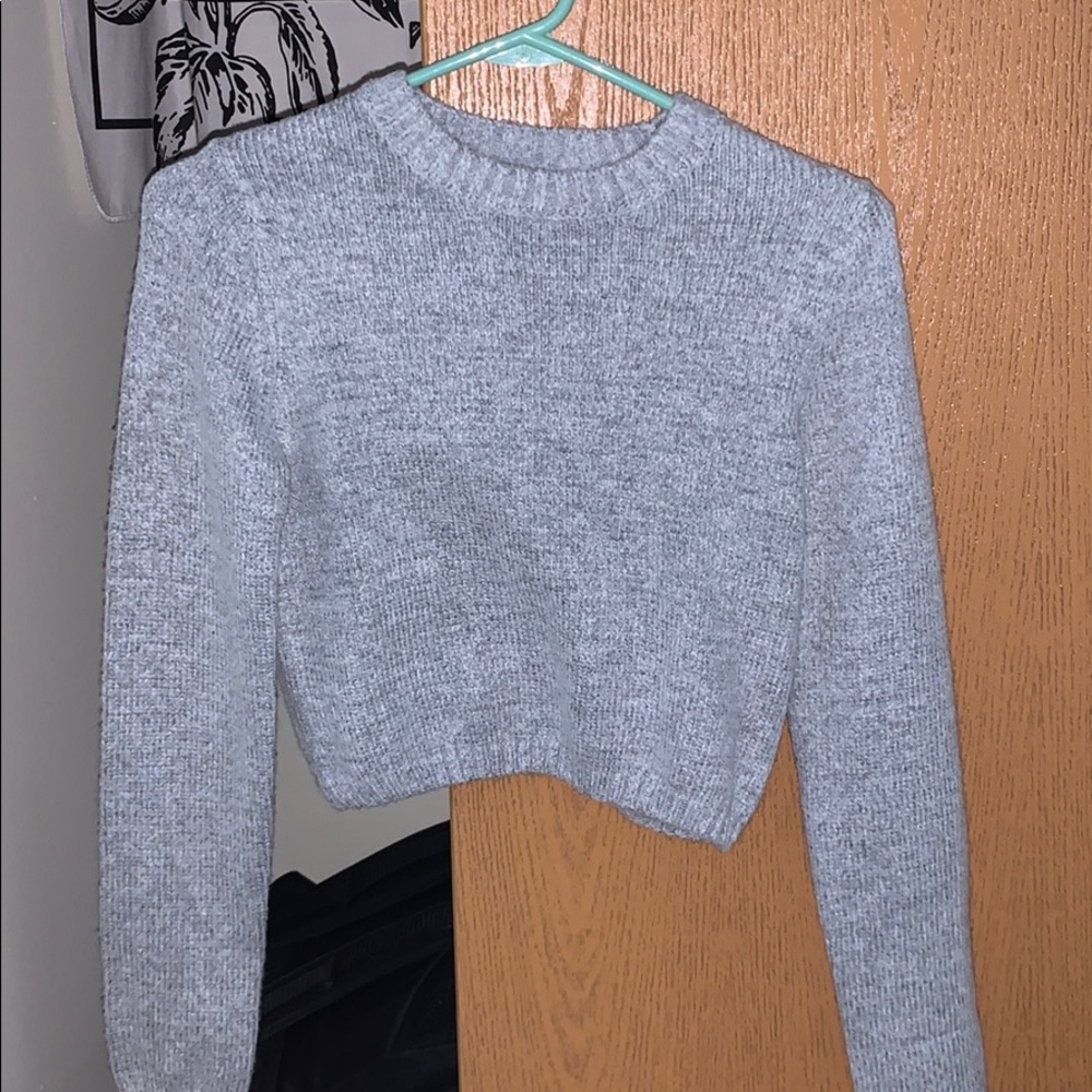 Garage knitted cropped hoodie